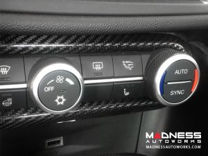 Alfa Romeo Giulia Air Conditioning Dash Bezel - Carbon Fiber - Pre '20 - RHD